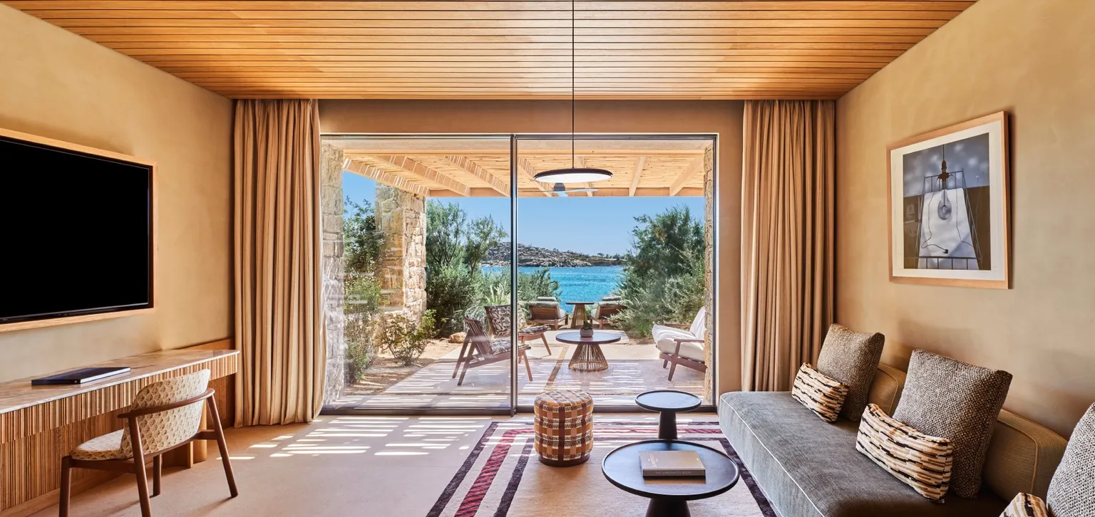 Bungalow Terrasse Prestige, Vue Mer - Salon - Fouquet's Mykonos