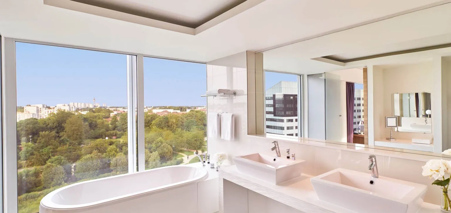 Salle de bain de la Junior Suite de l'hôtel Barrière de Lille