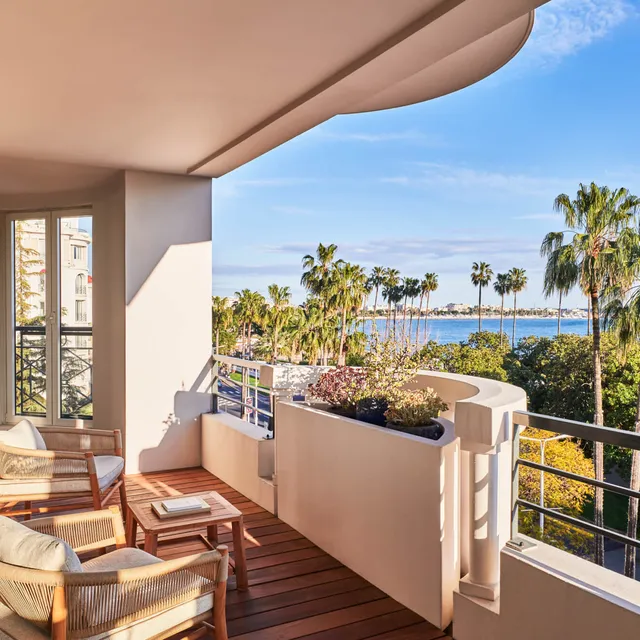 Terrasse de la Suite Escale au Majestic Cannes