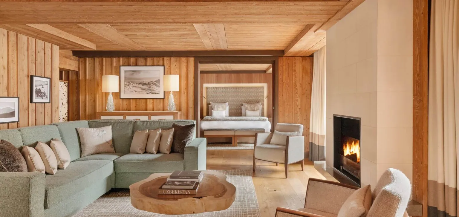 Suite Deluxe cheminée à l'Hôtel Barrière Les Neiges Courchevel
