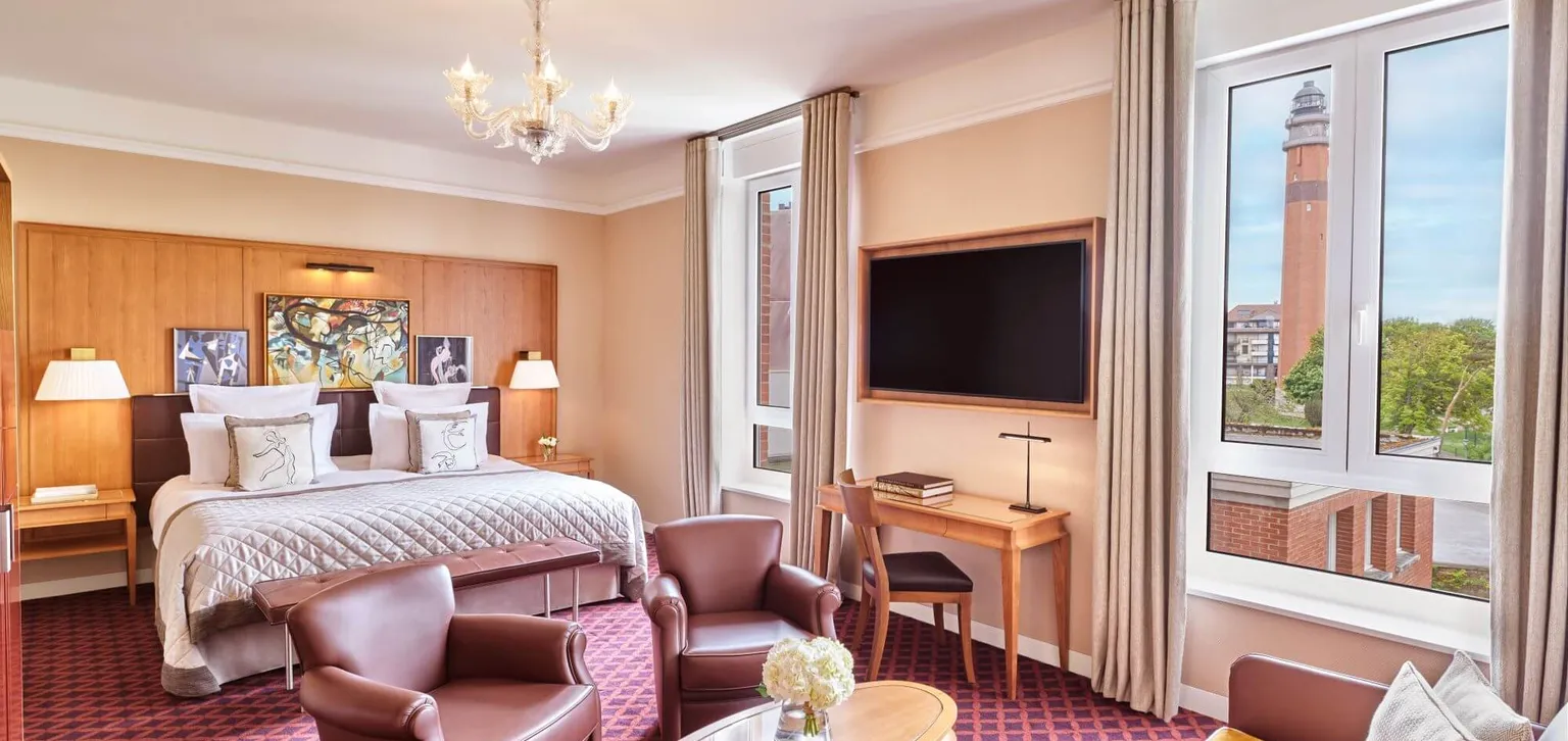 Vue sur le phare de la Junior Suite de l'hôtel Westminster au Touquet