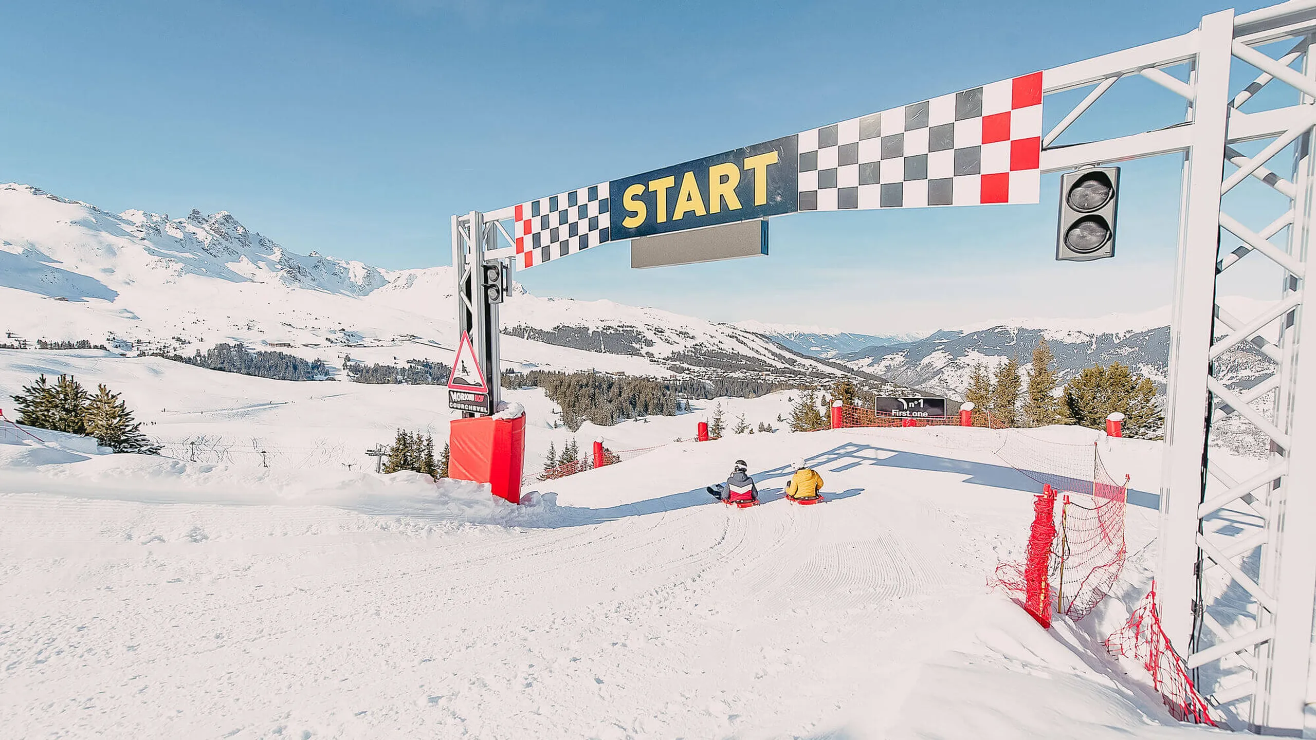 La piste de luge à Courchevel