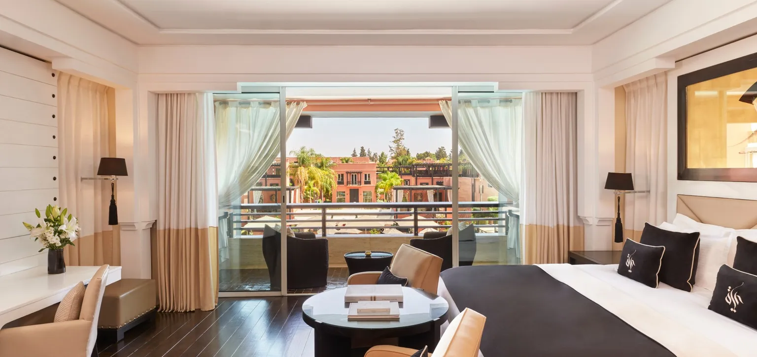 Chambre deluxe de l'hôtel le Naoura à Marrakech