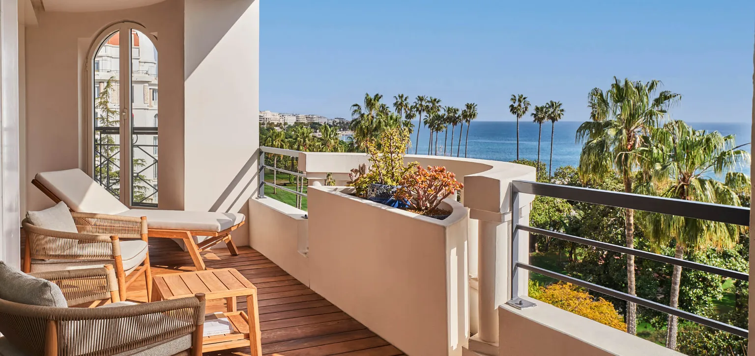 Terrasse de la Suite RIviera à l'Hôtel Le Majestic Cannes