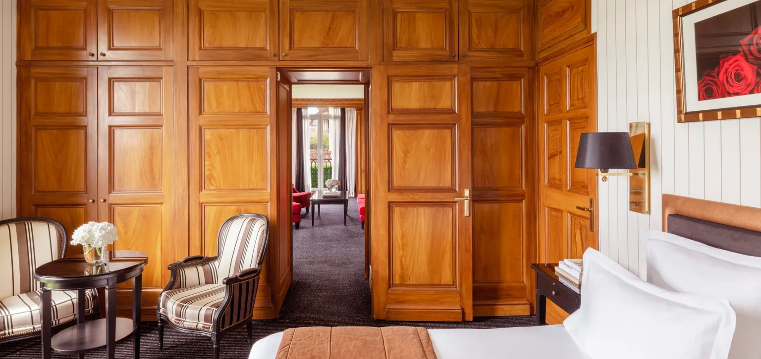 Chambre de la suite royale à l'hôtel le royal à deauville
