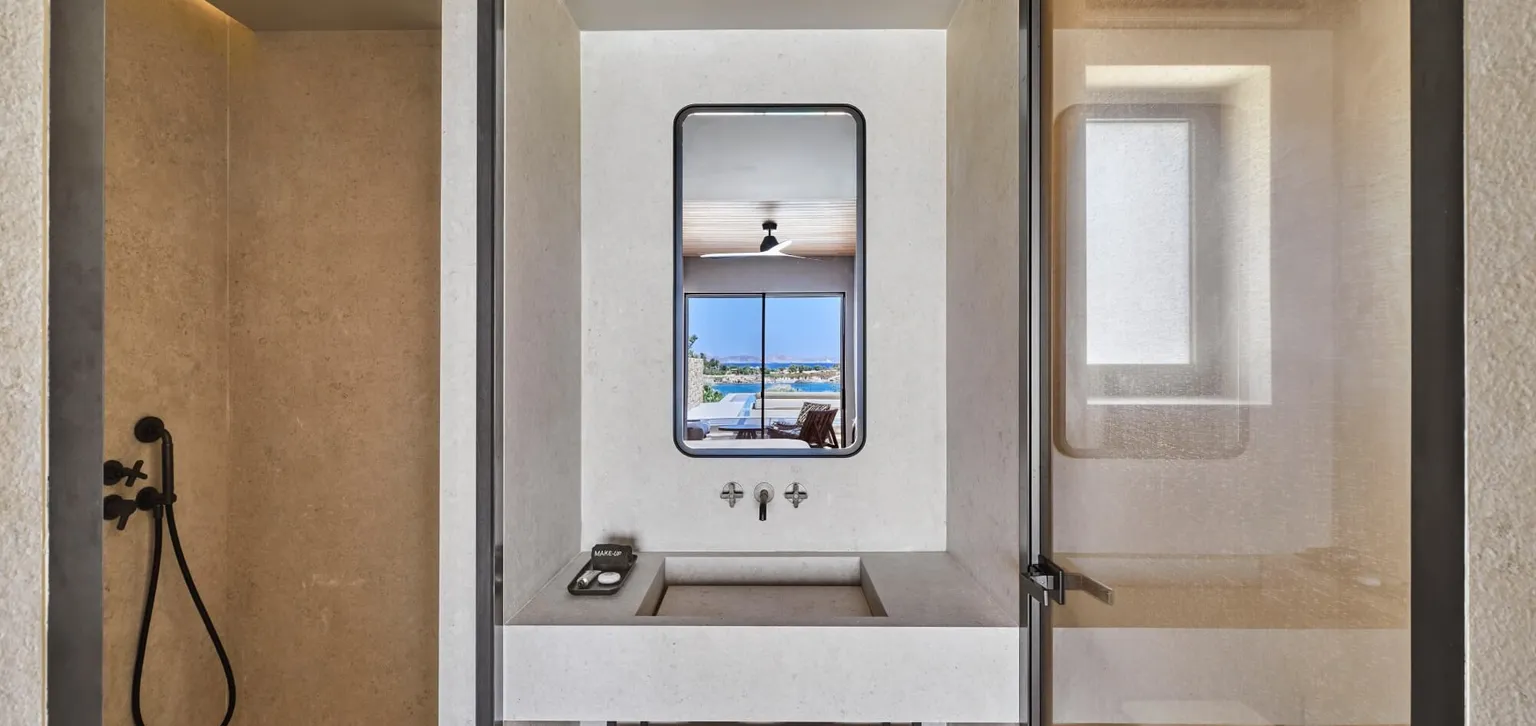 Junior Suite Paraga Piscine Privée, Vue Mer - Salle de bain - Fouquet's Mykonos