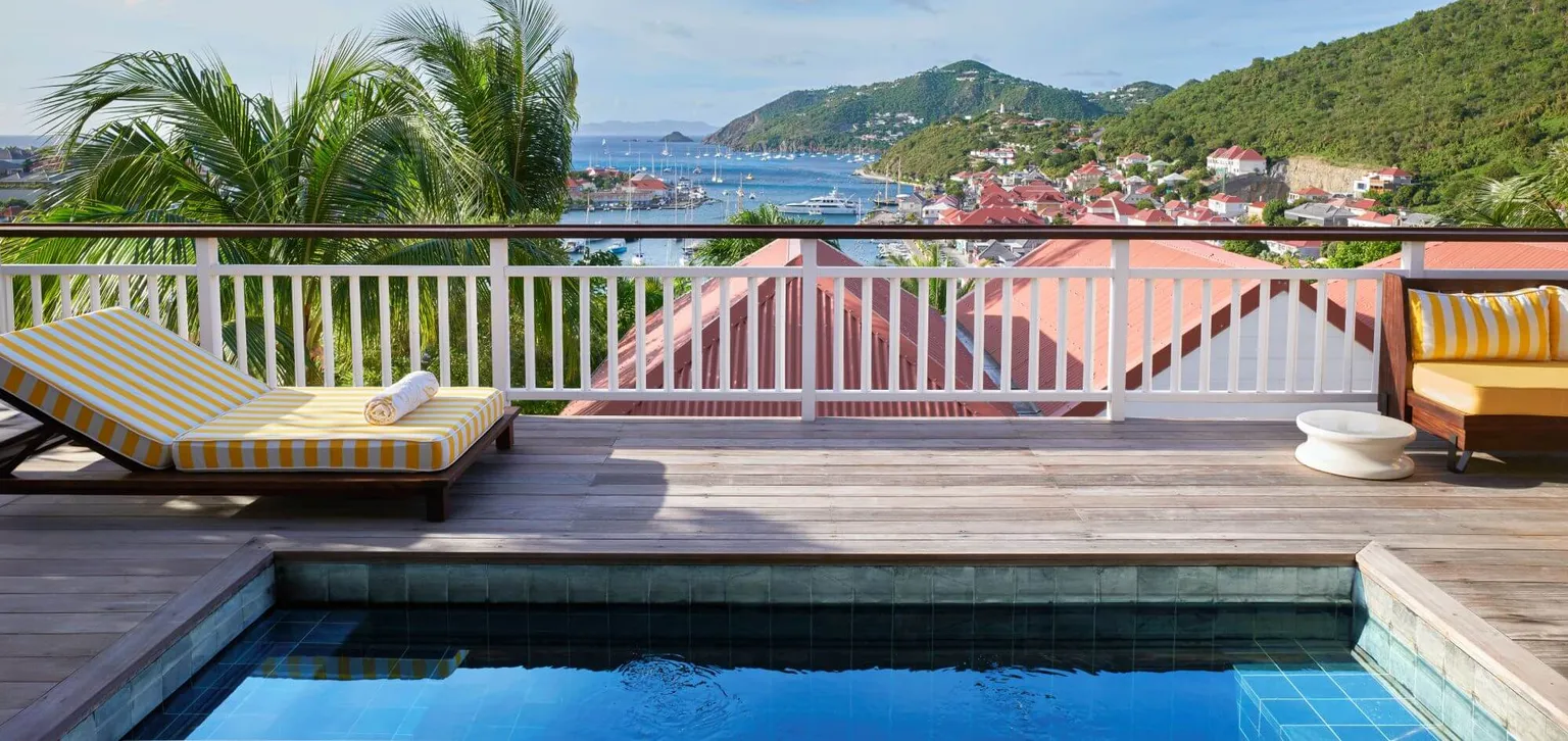 Saint Barth suite double Prestige Piscine vue mer