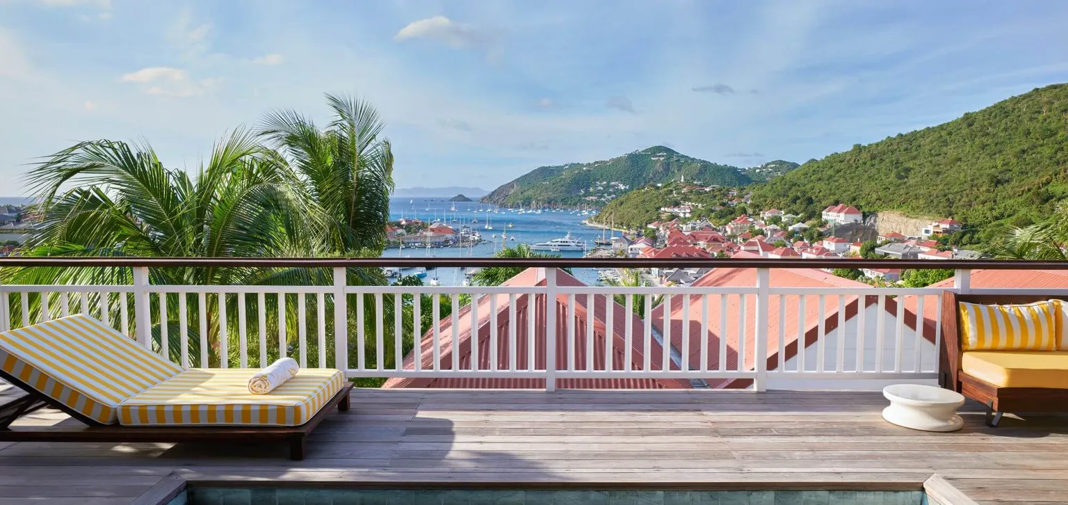 Saint Barth suite double Prestige Piscine vue mer