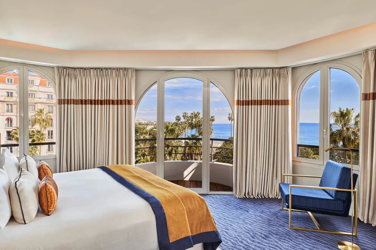 Chambre de la Suite RIviera à l'Hôtel Le Majestic Cannes