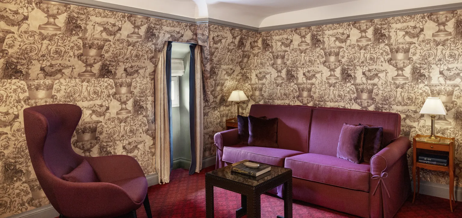 Espace salon de l'Appartement Familial de l'hôtel Le Castel Marie-Louise à La Baule