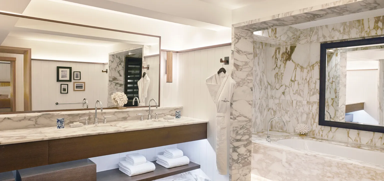 salle de bain de la villa du Carl Gustaf
