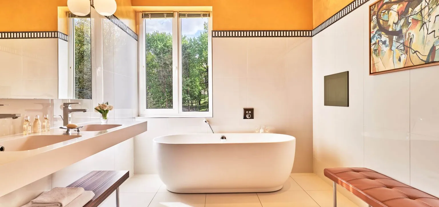 Baignoire de La Suite de l'hôtel Westminster au Touquet