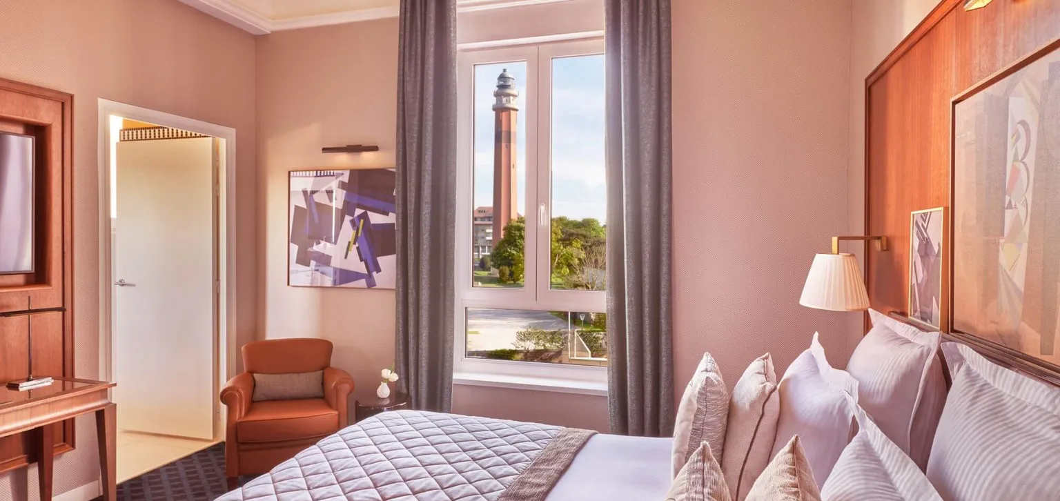 Chambre Supérieure Bleu de Prusse de l'hôtel Westminster au Touquet