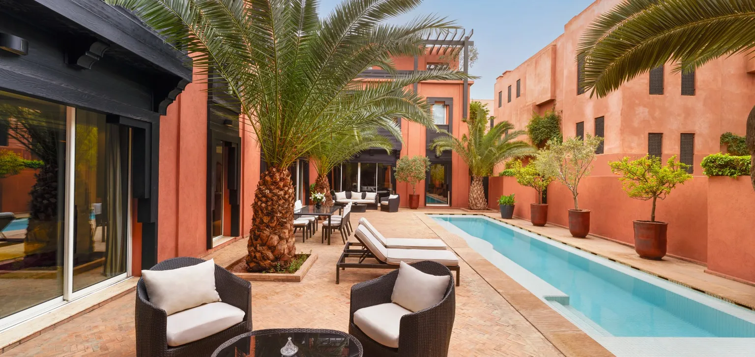 extérieur du ryad 6 chambres à l'hôtel le naoura à marrakech