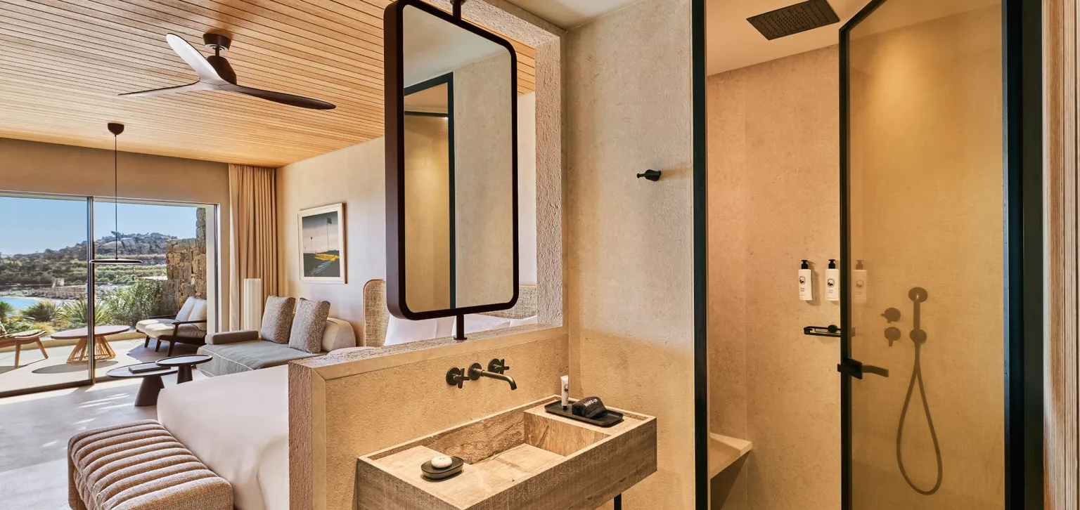 Junior suite paraga jacuzzi vue mer - 211 - Salle de bain - Fouquet's Mykonos