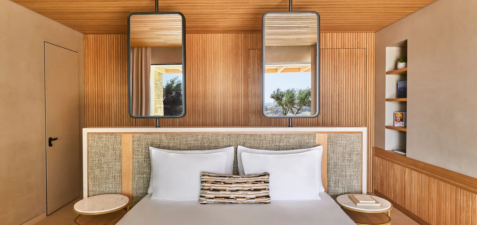 Chambre Paraga Piscine Privée, Vue Mer Lit au Fouquet's Mykonos