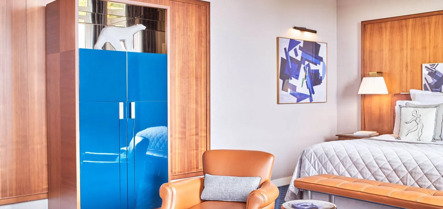 Minibar de la  de la Junior Suite Prestige Bleu de Prusse de l'hôtel Westminster au Touquet