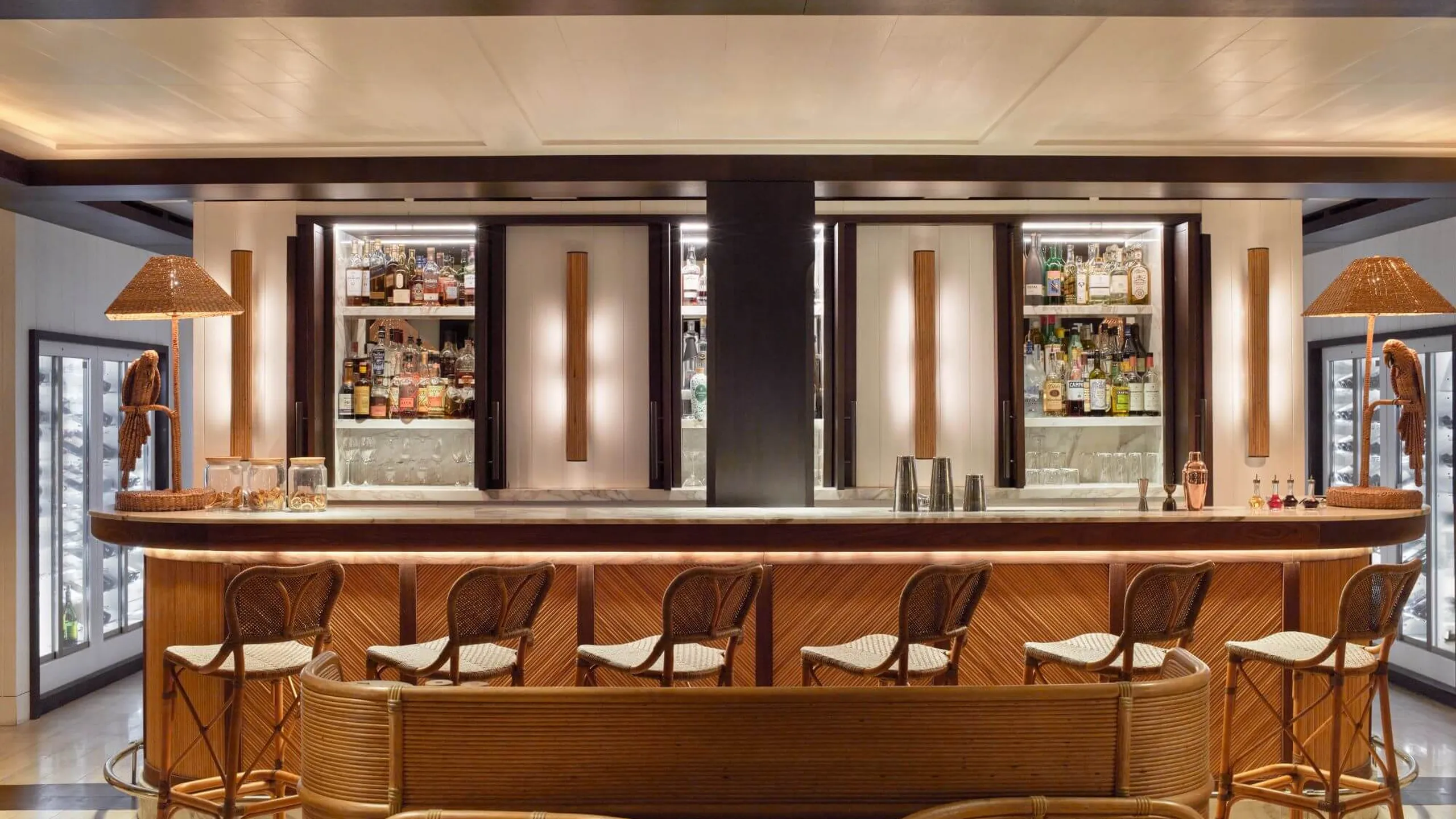Le Bar à l'hôtel Le Carl Gustaf à Saint-Barth