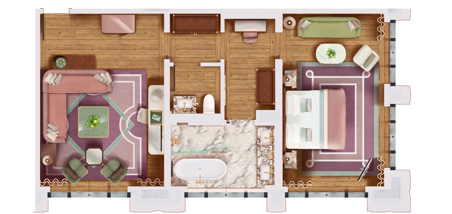 Tribeca Corner Suite Layout