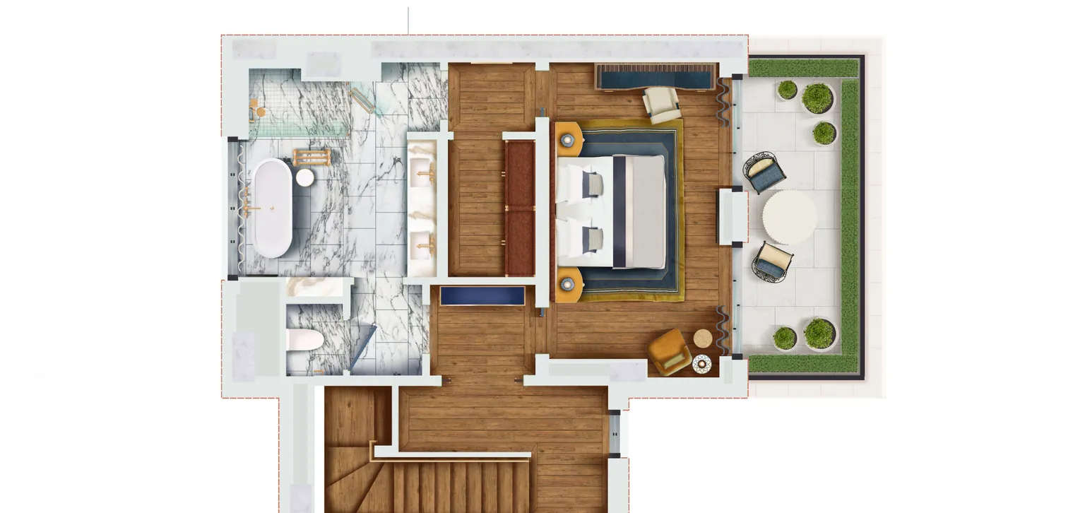 Penthouse Second Floor Layout