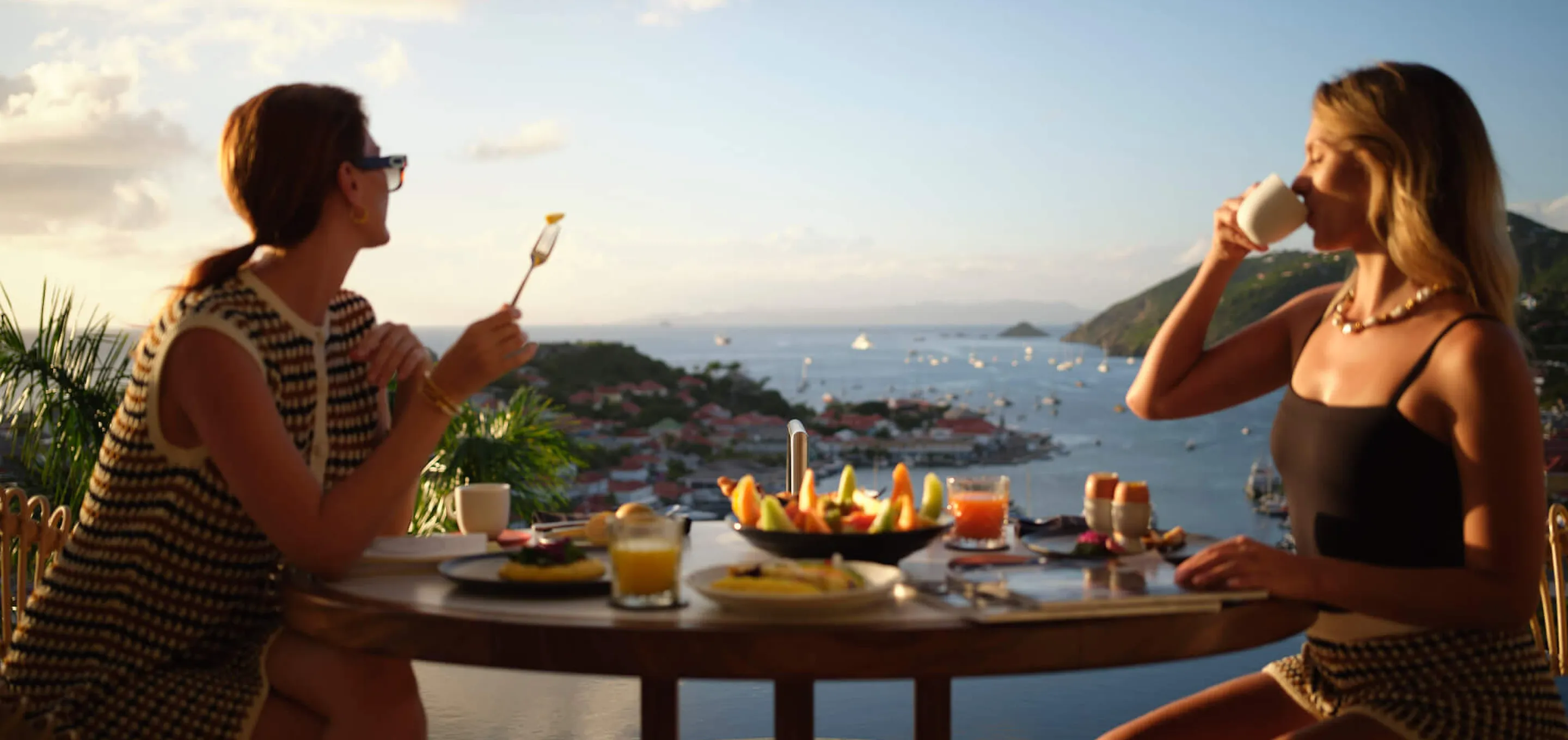 Petit-déjeuner vue sur la mer au Fouquet's Saint-Barth