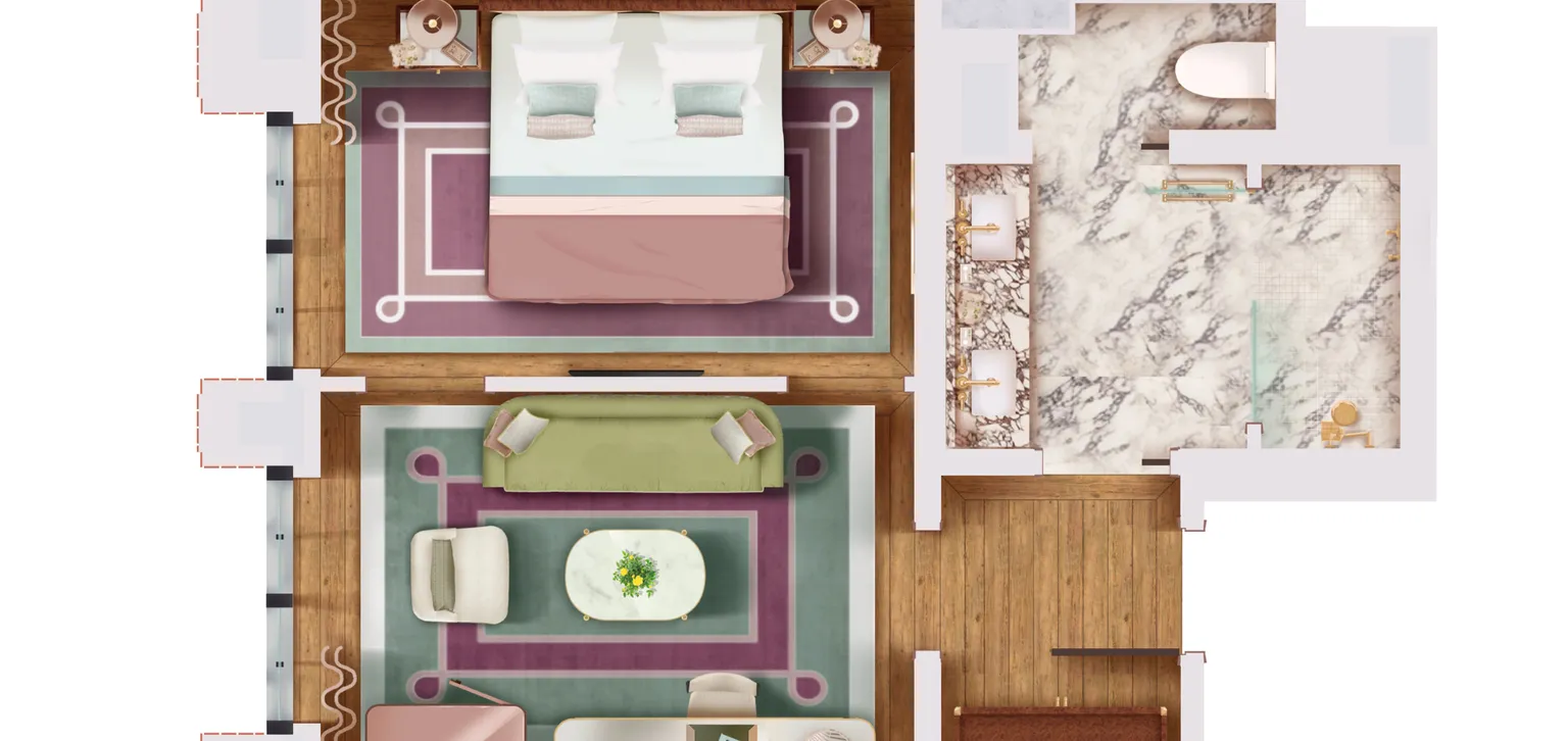 Junior Suite 3D Layout