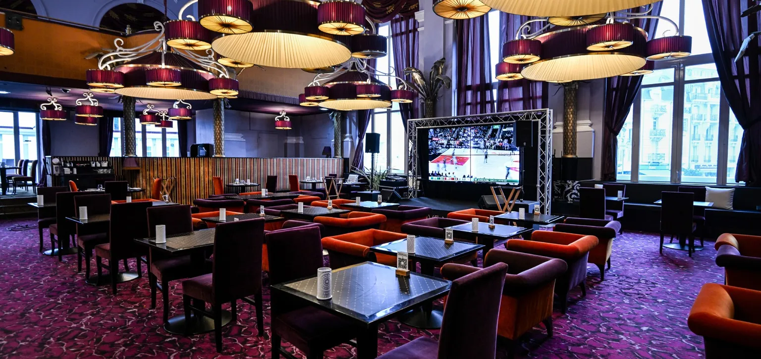 Vu de la salle du restaurant Villatara au casino Barrière de Trouville