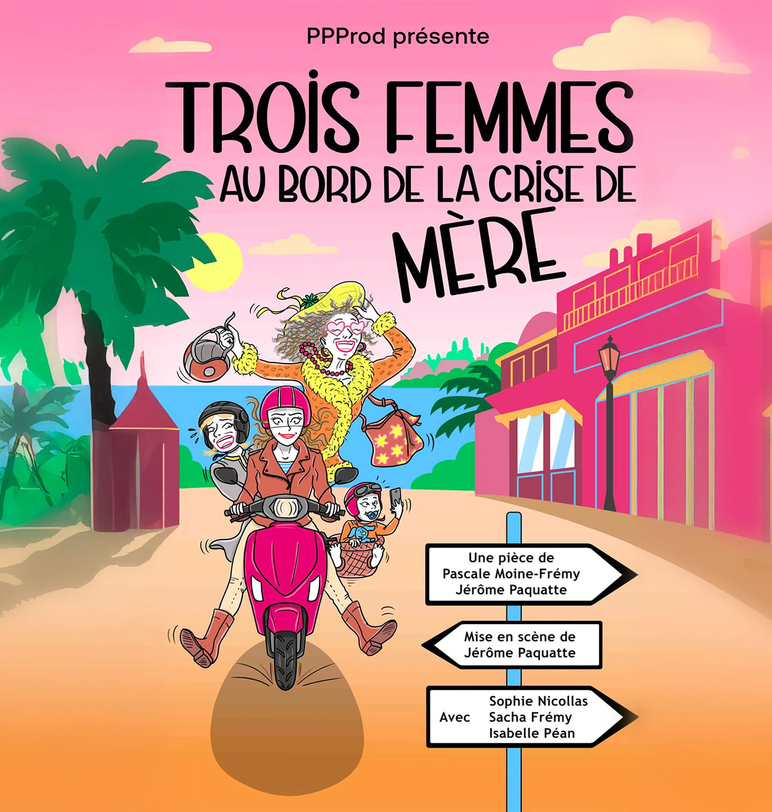 Trois femme au bord de la crise de mère
