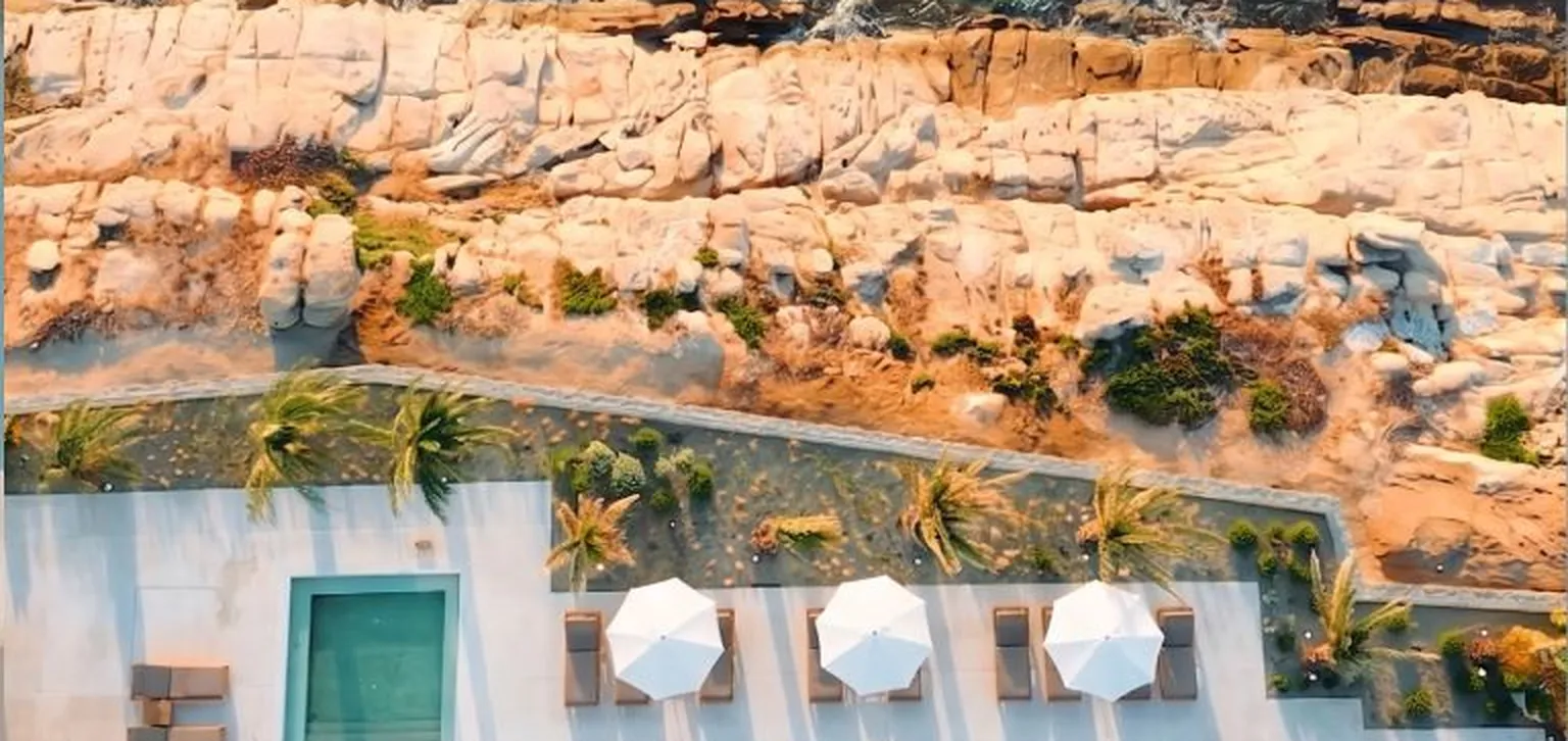 Fouquets mykonos, vue du ciel