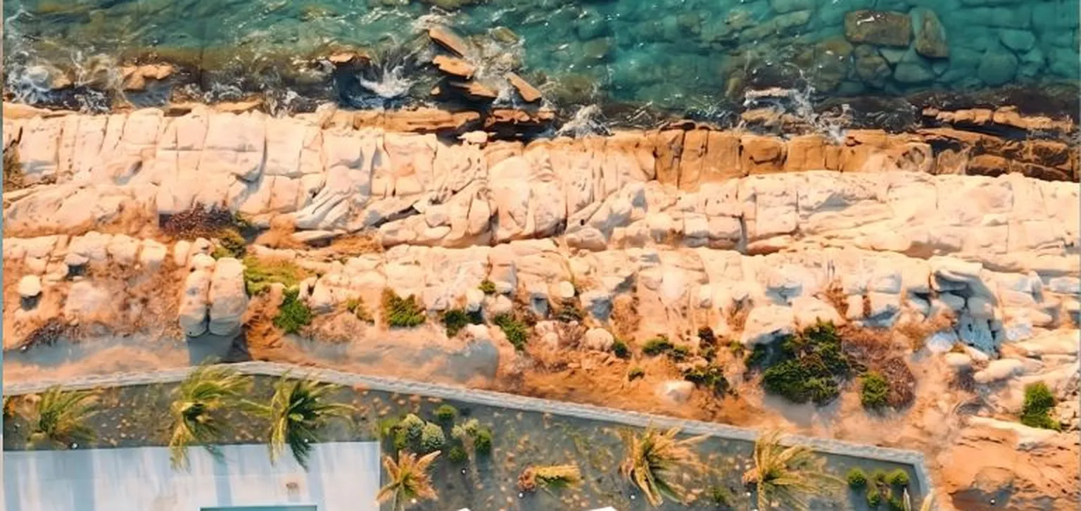 Fouquets mykonos, vue du ciel