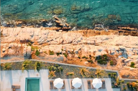 Fouquets mykonos, vue du ciel