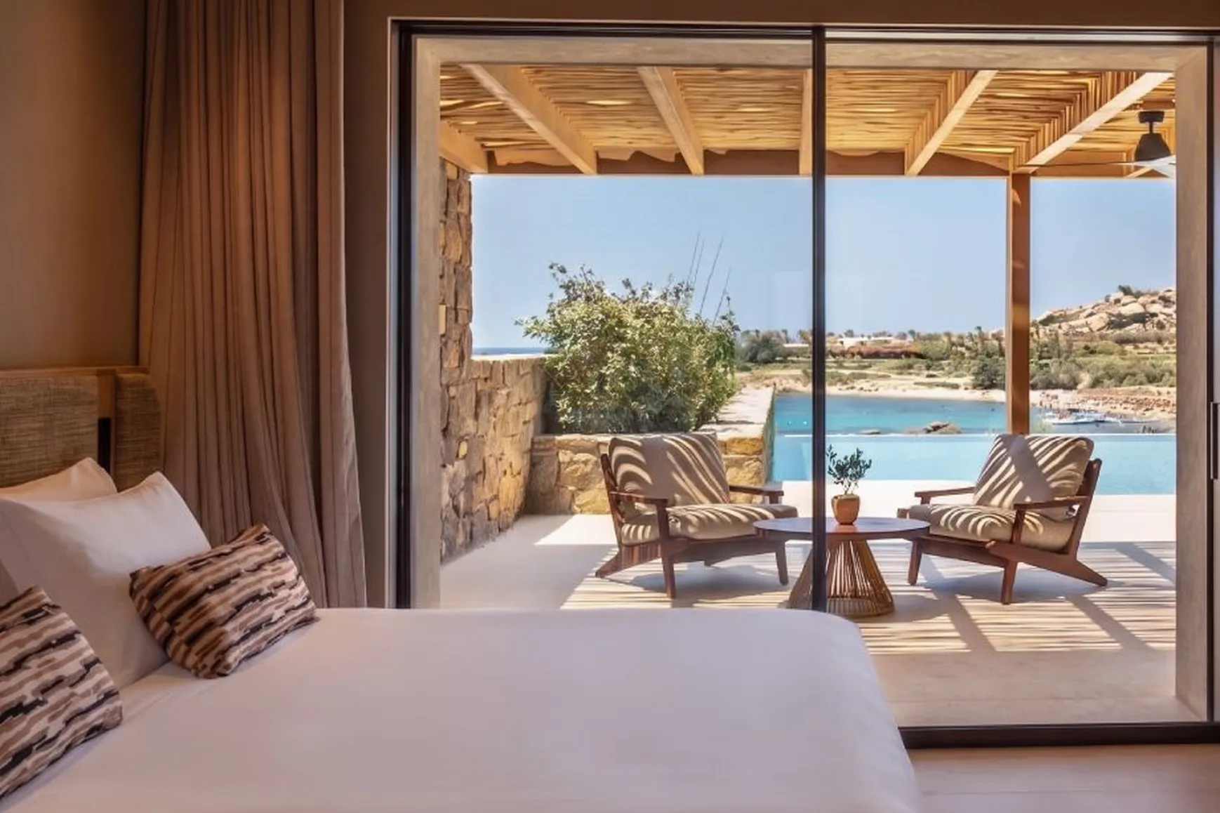 Fouquets mykonos, chambre avec piscine