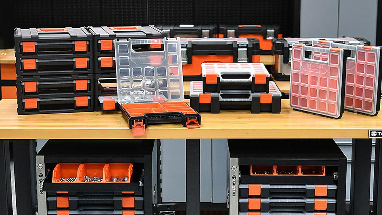 Vom Kleinteile-Magazin bis zur 52-Liter-Aufbewahrungsbox – die durchdachten TACTIX-Lösungen.