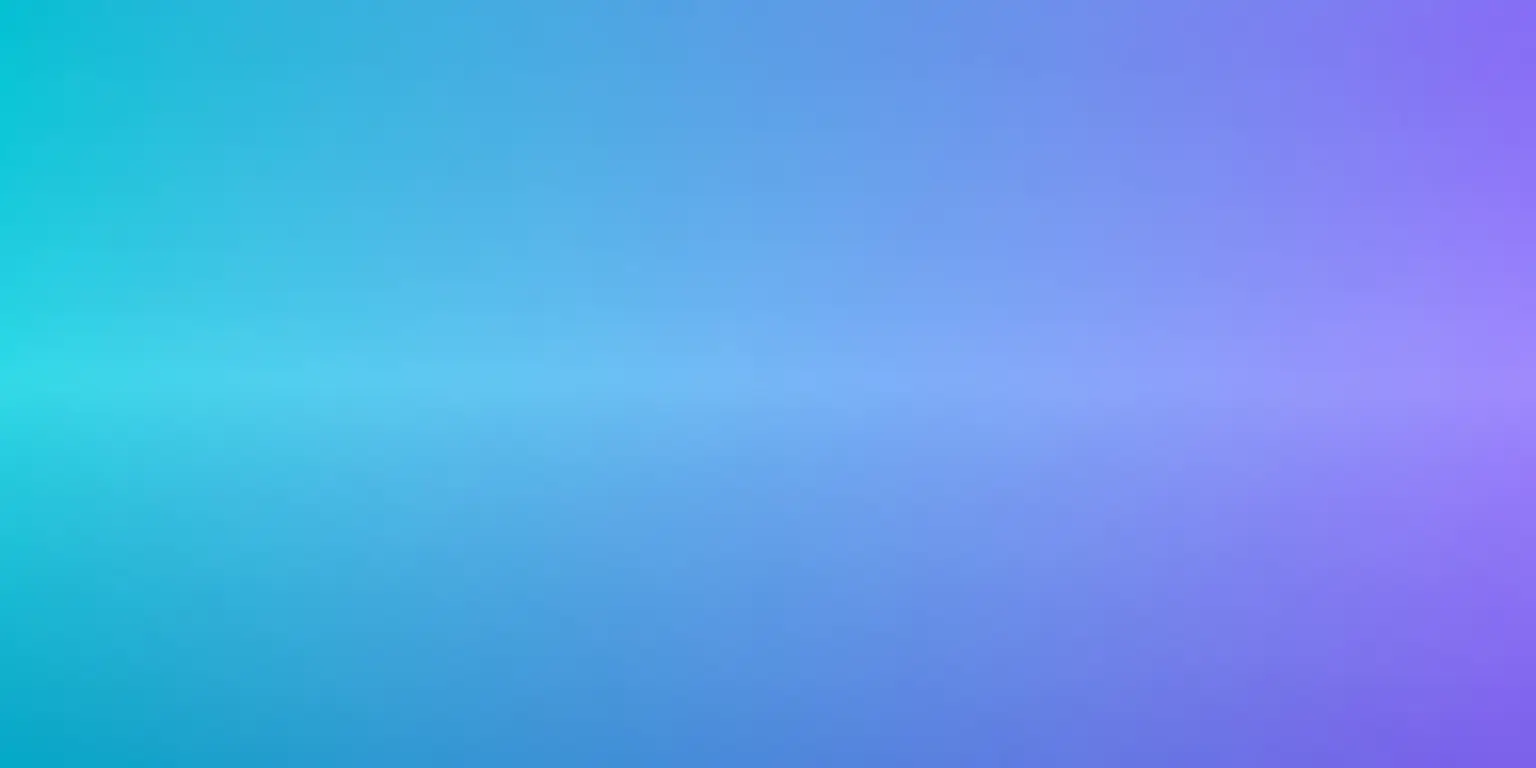 Abstrakter Farbverlauf-Hintergrund von Türkis/Cyan auf der linken Seite zu Violett/Lila auf der rechten Seite.