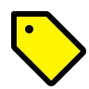 Icon eines gelben Preisschilds