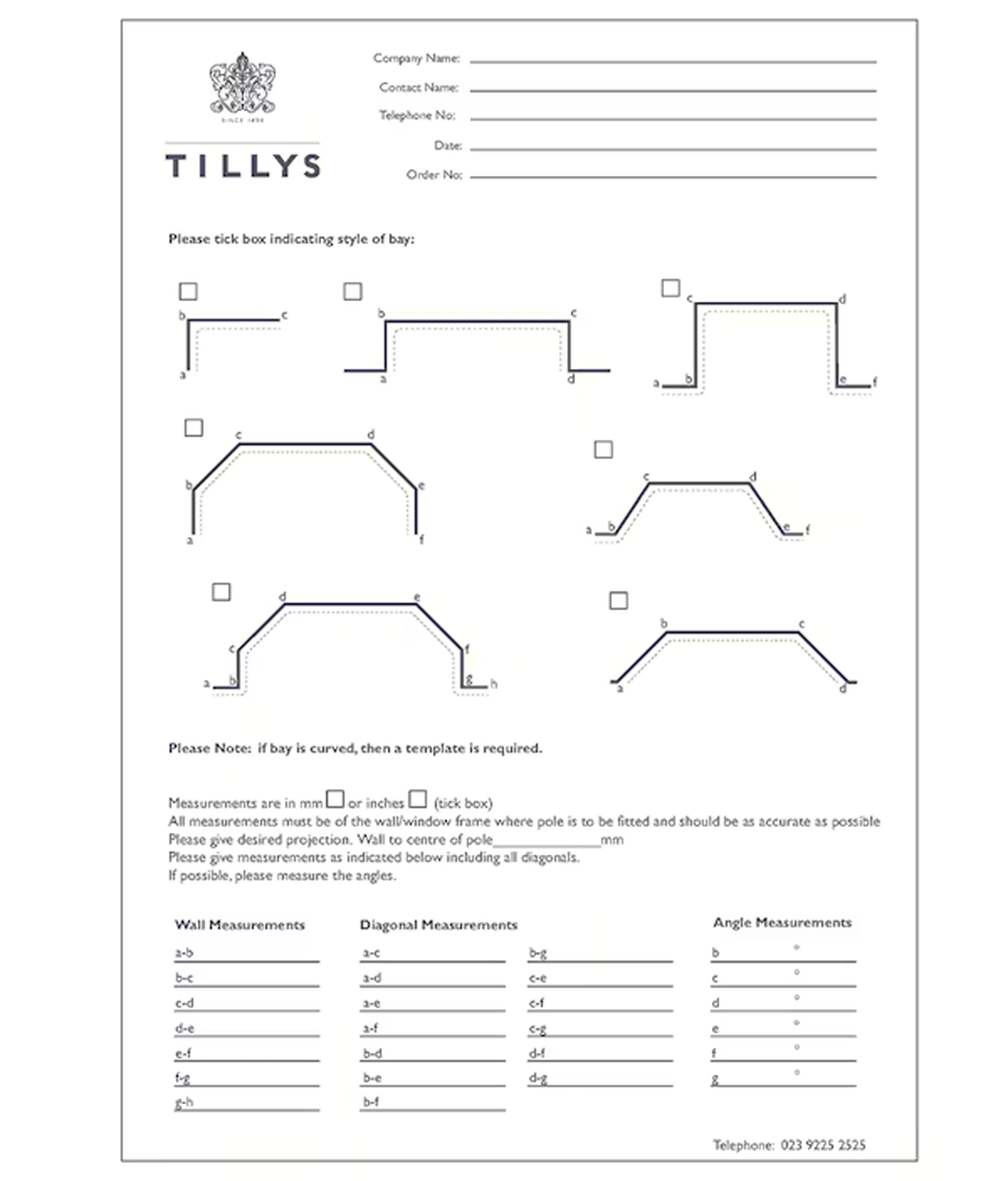 Bay Measure Sheet (1.1 MB)