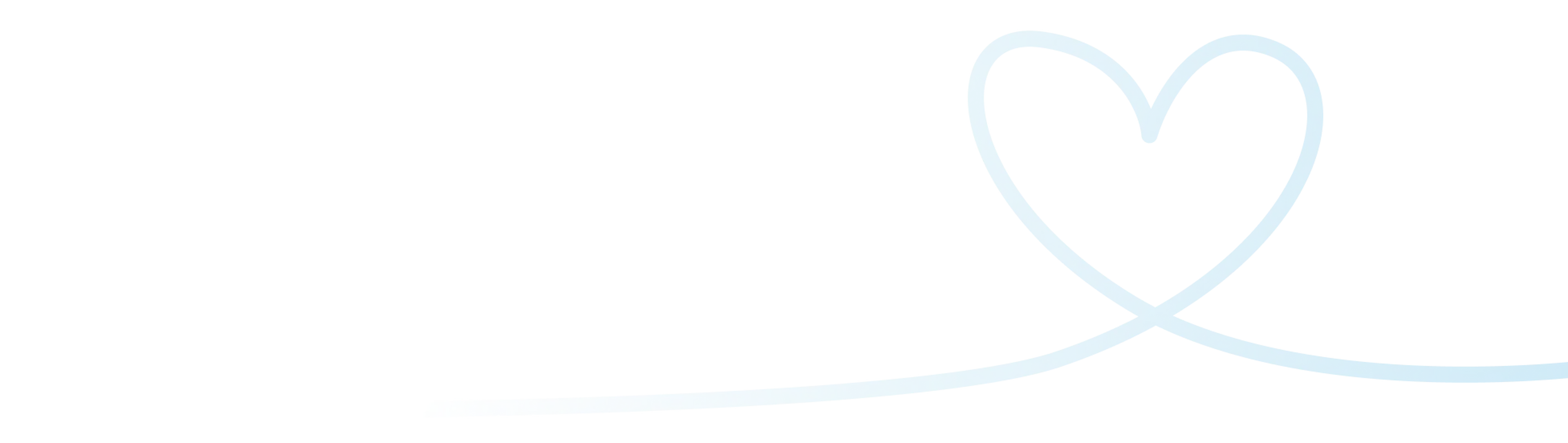 A light blue curved line forming the shape of a heart on a transparent background