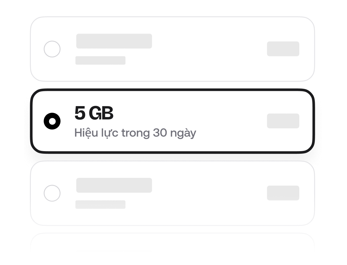 Chọn gói cước cho chuyến đi của bạn ngay