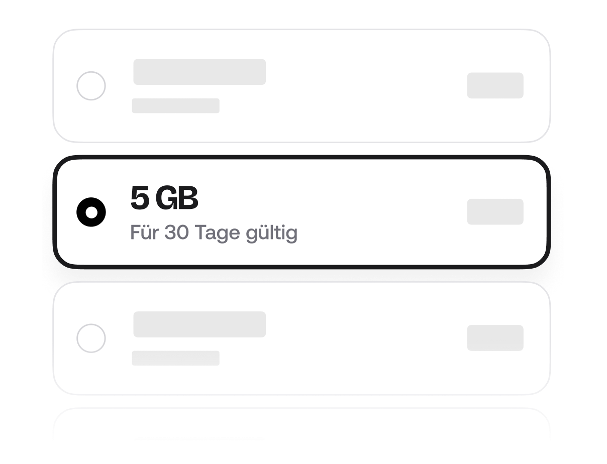 Such dir einen Tarif für deine Reise aus
