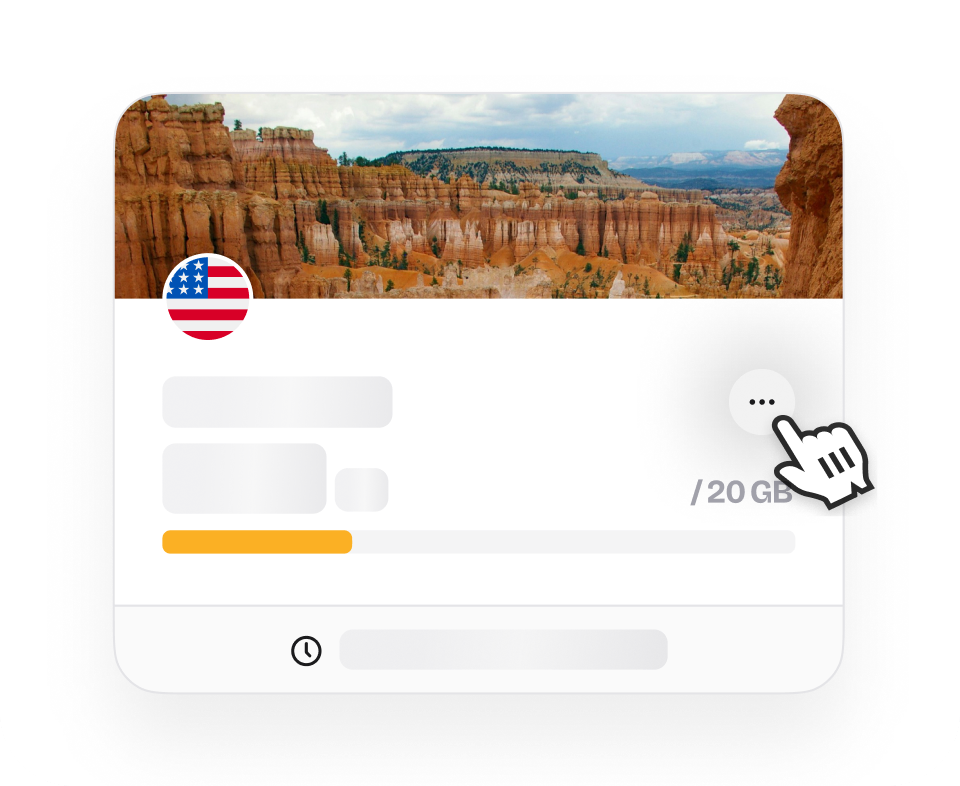 Kolet plan card with the options menu being tapped