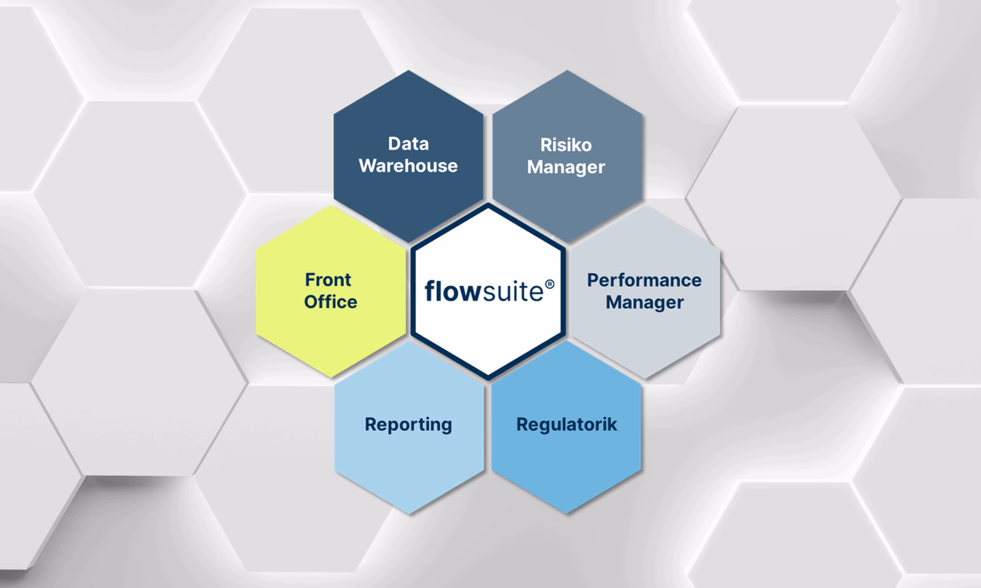 flowsuite mit Wabenhintergrund