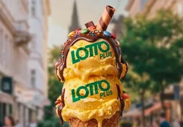 LottoPlus Promotion ist auf 2 Eiskugeln abgebildet.