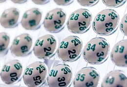 Lotto Kugeln bei der Ziehung der Österreichischen Lotterien