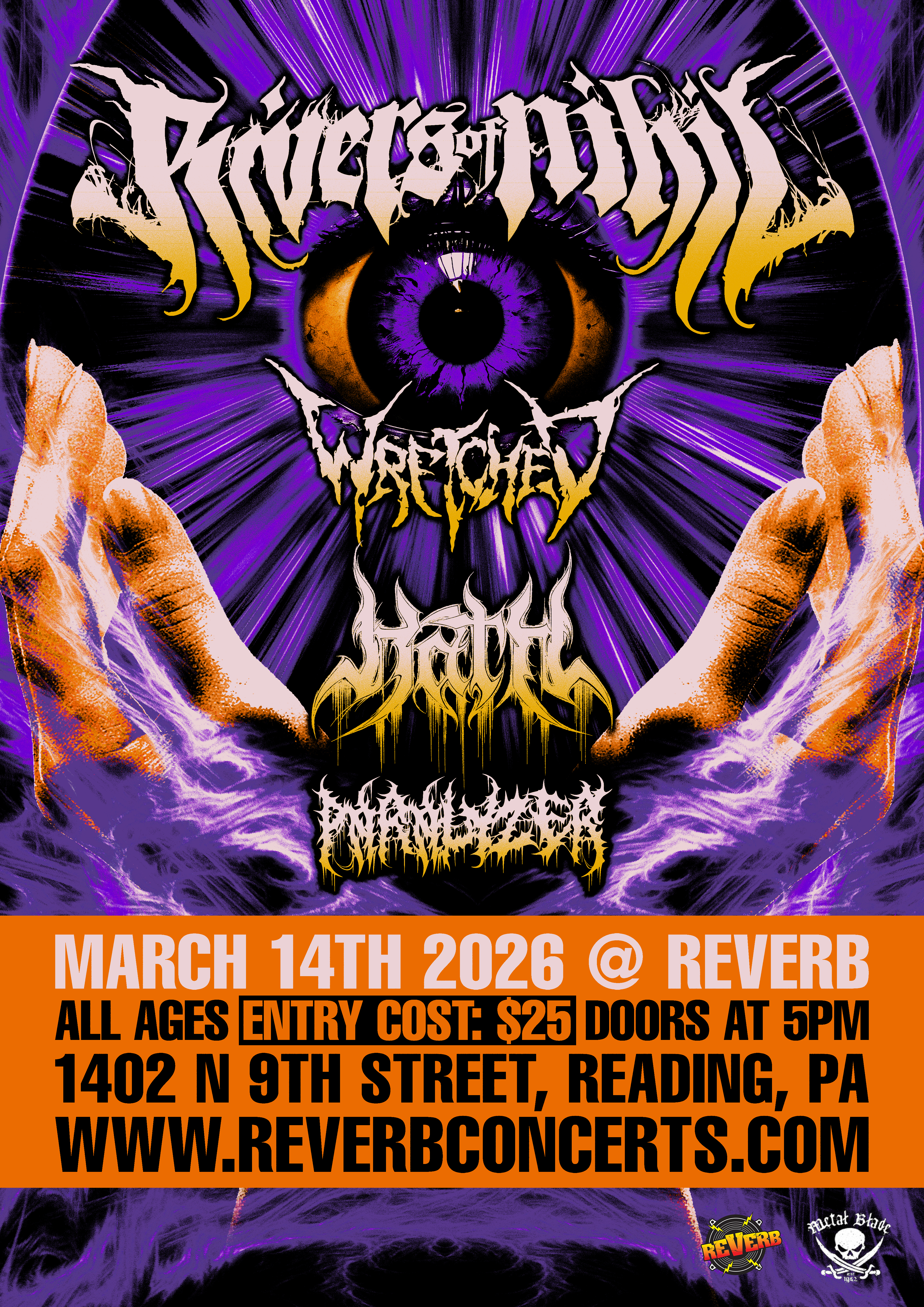 RIVERS OF NIHIL, WRETCHED, HATH, PARALYZER 