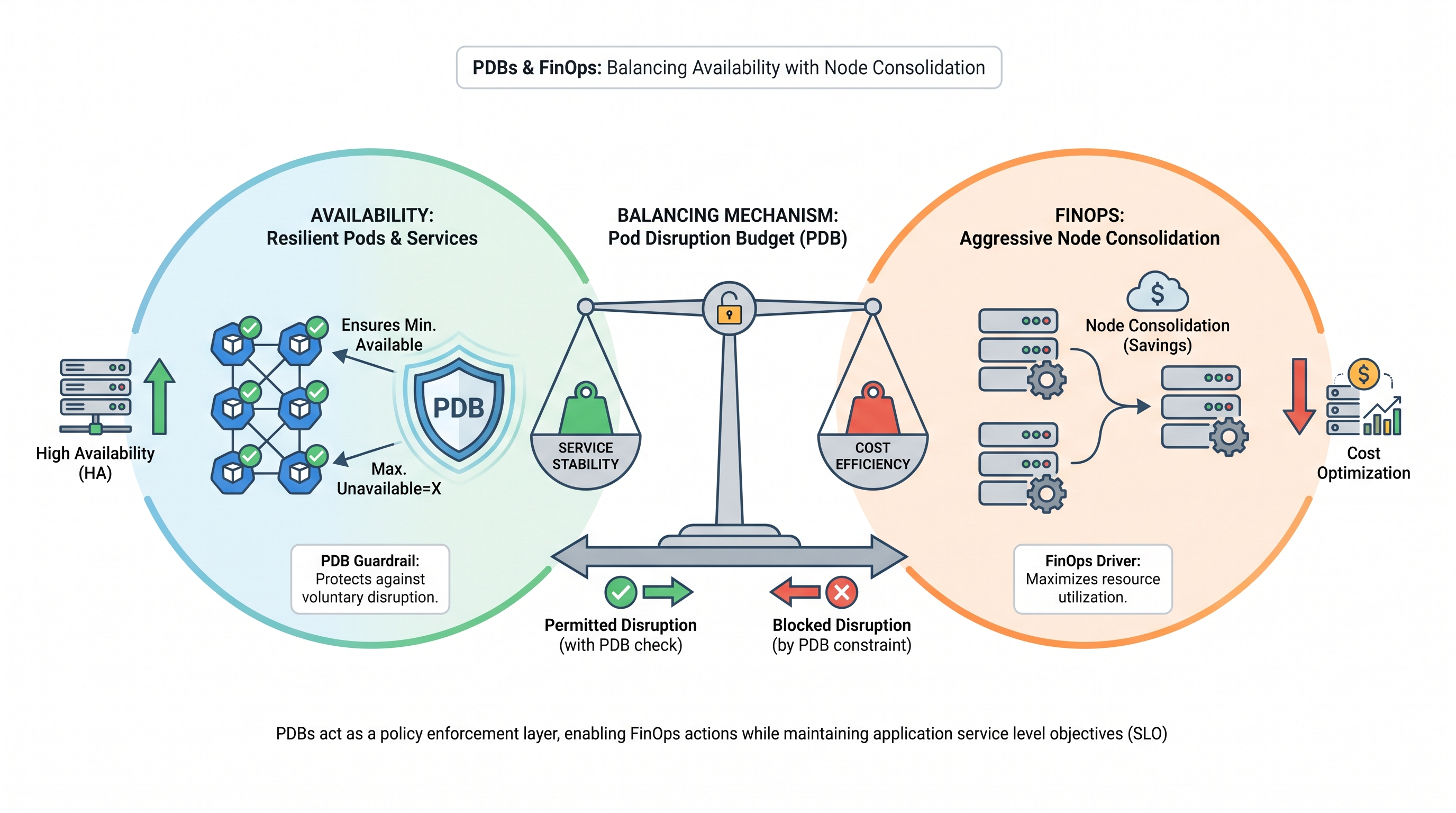 Pod Disruption Budgets (PDBs) and FinOps: Balancing Availability with Aggressive Node Consolidation