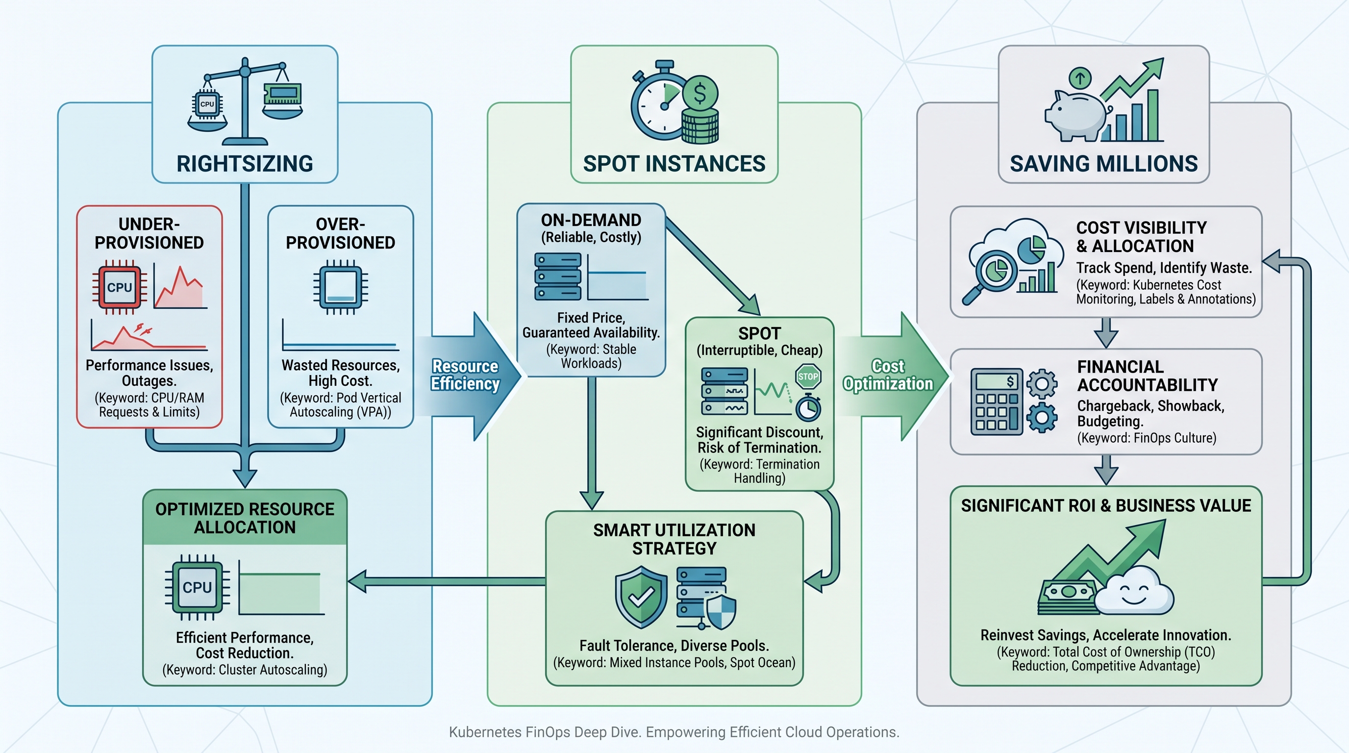 Kubernetes FinOps Deep Dive: Rightsizing, Spot Instances, and Saving Millions