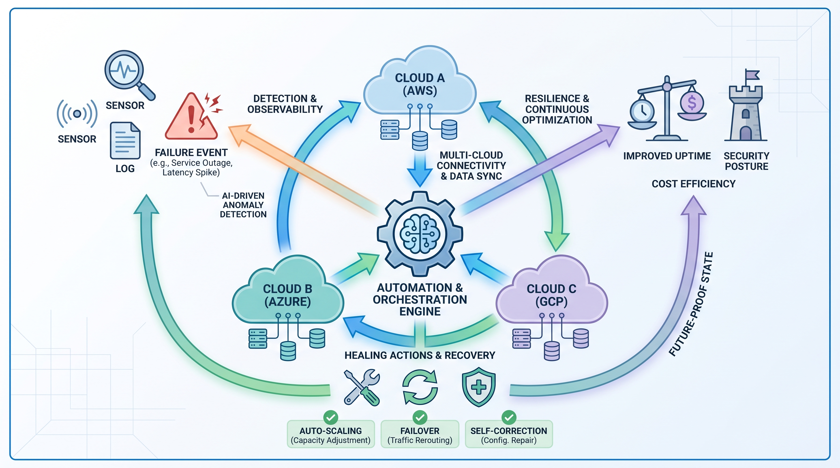 Self-Healing Architectures: Building Resilient Multi-Cloud Environments with Automation