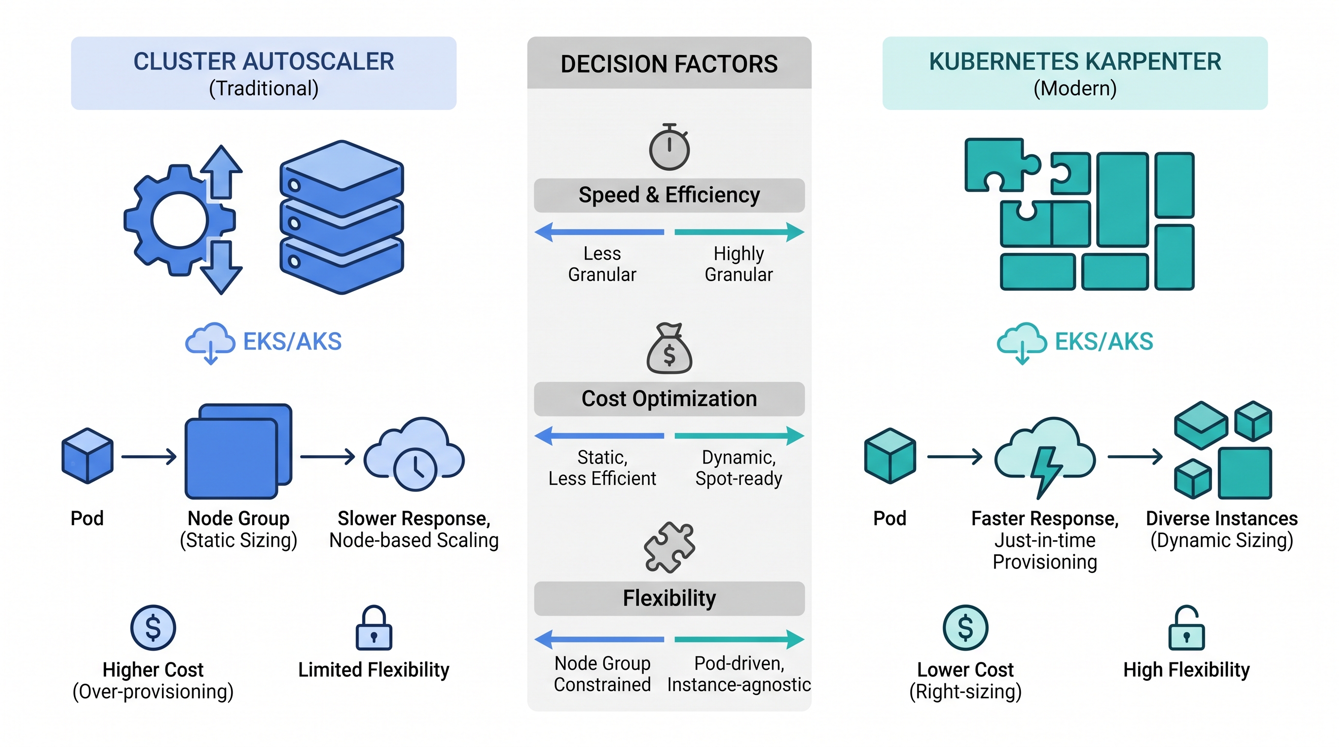 Kubernetes Karpenter vs. Cluster Autoscaler: Choosing the Right Engine for EKS and AKS