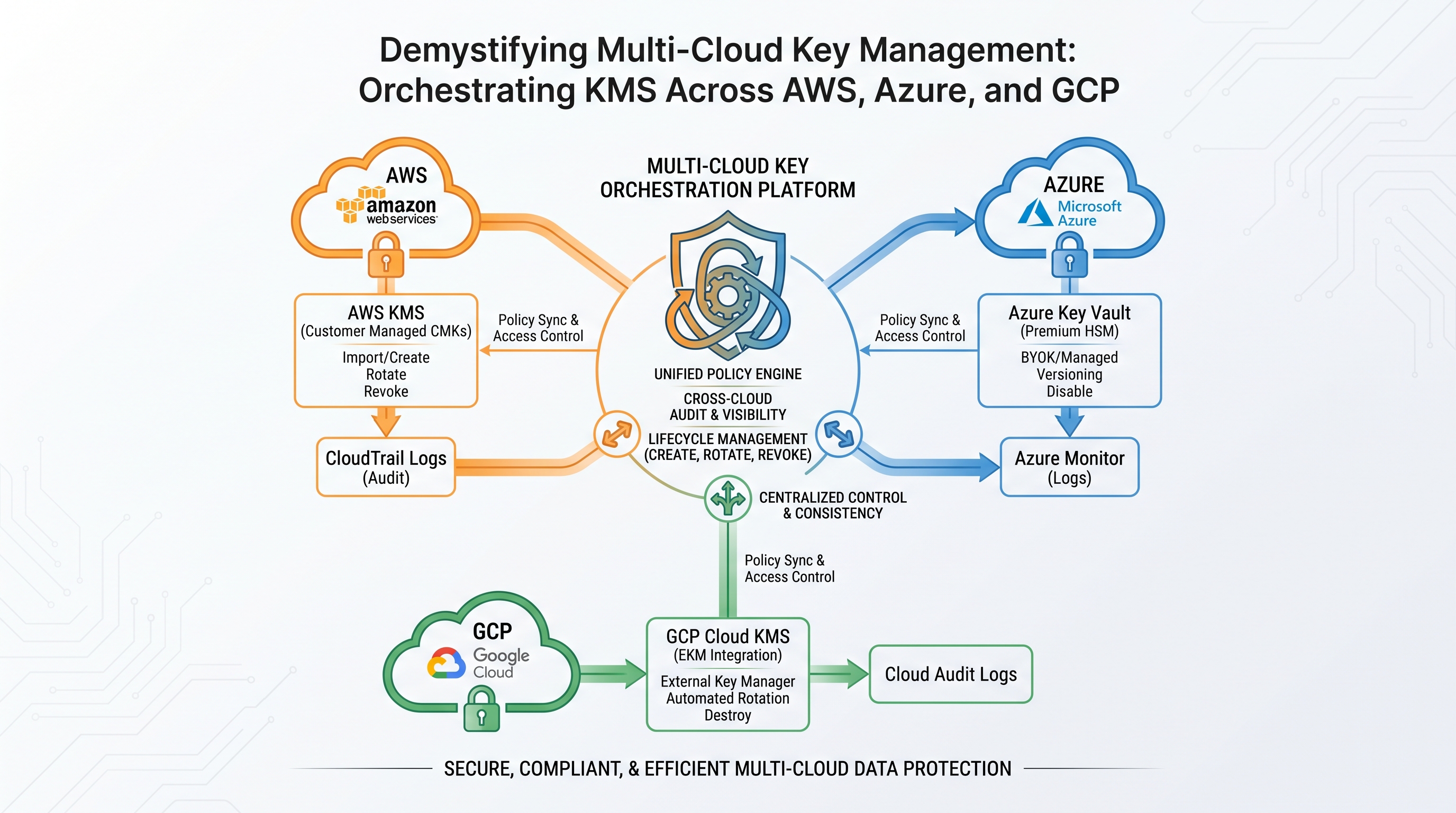 Demystifying Multi-Cloud Key Management: Orchestrating KMS Across AWS, Azure, and GCP