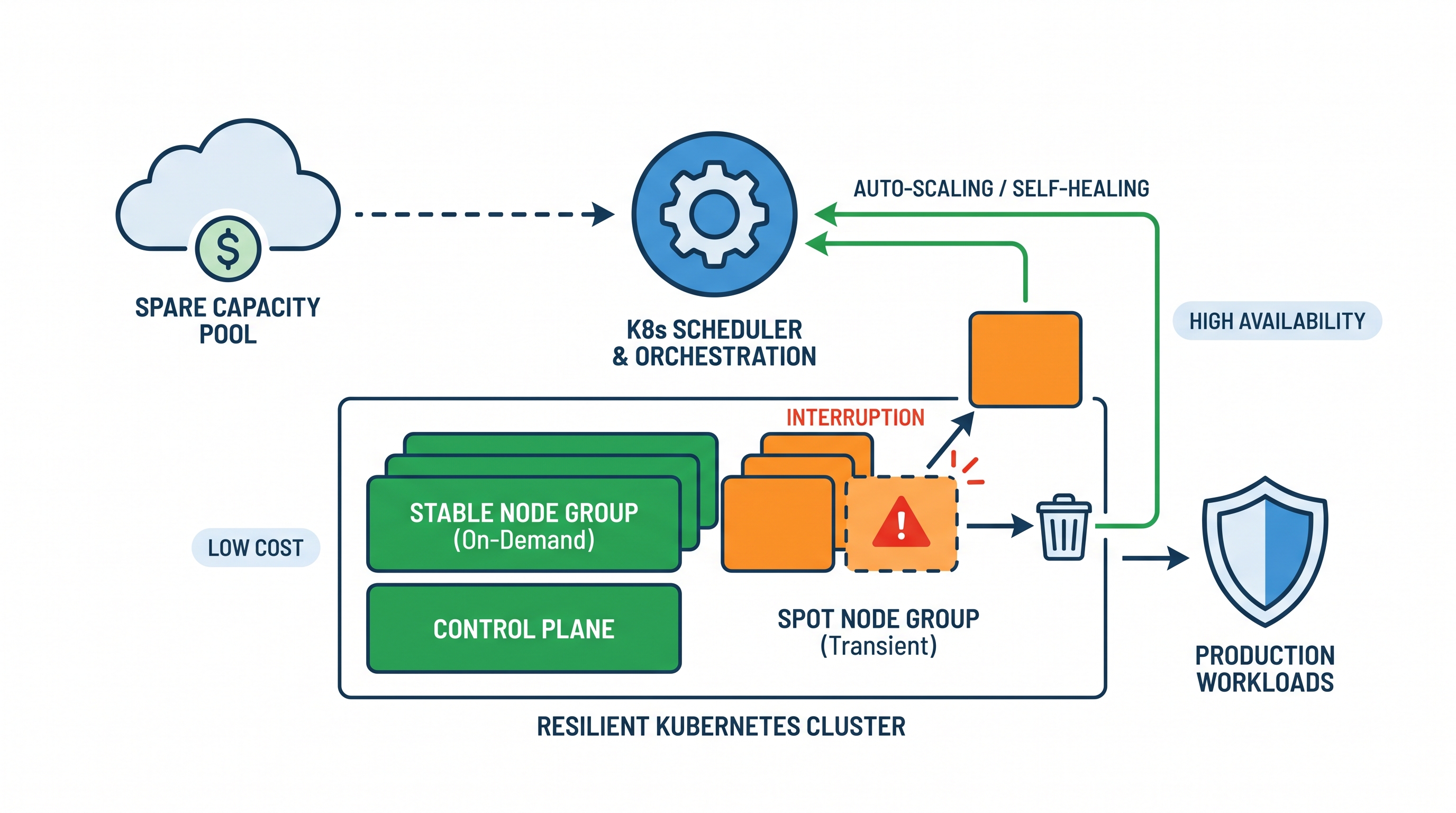 Spot Instances in Production: Orchestrating Resilient Kubernetes Clusters on Spare Capacity